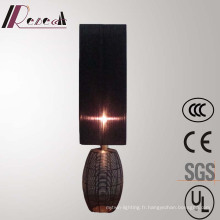 Lampe de table de chevet décorative noire en tissu d&#39;organza d&#39;hôtel de décor